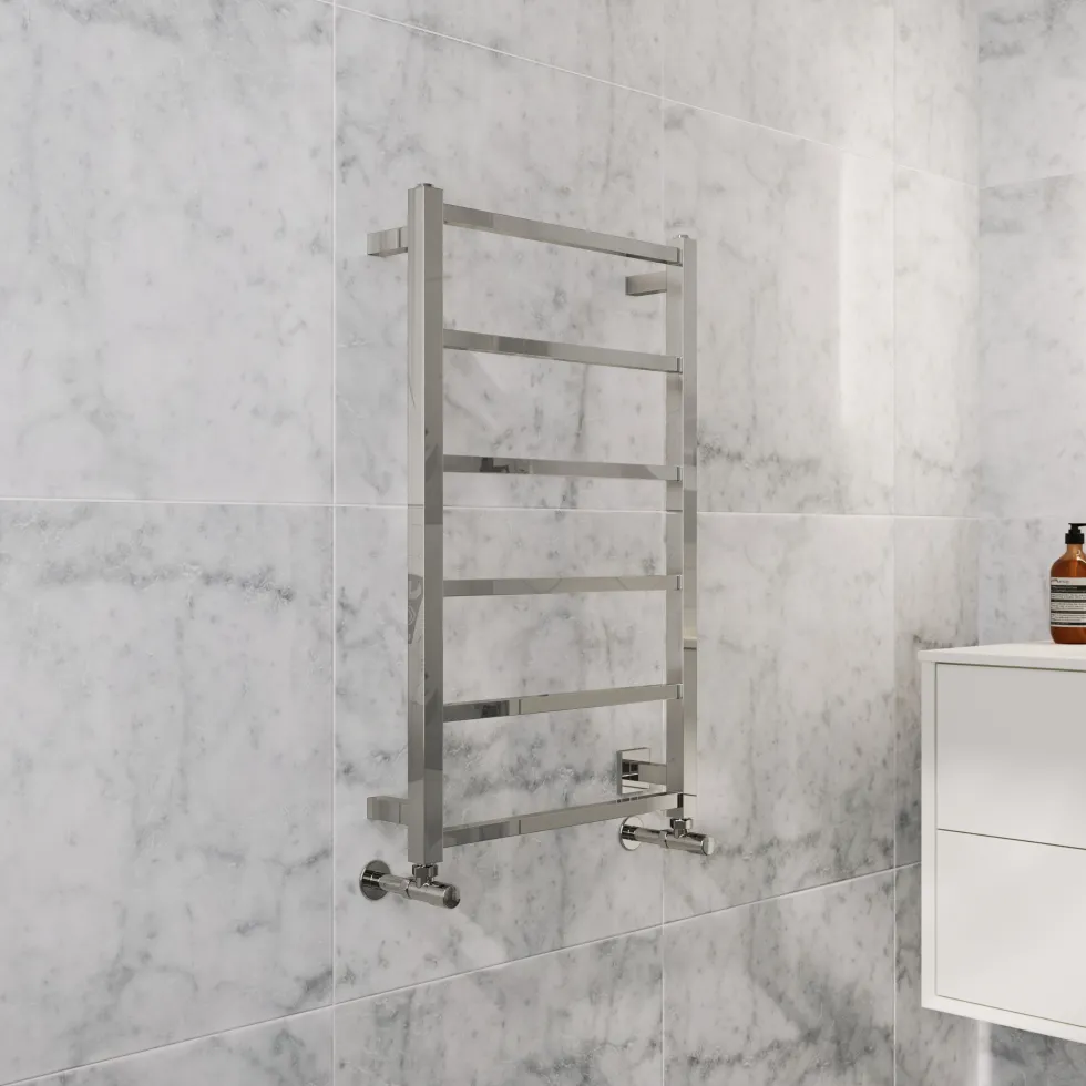 Toasty Arcus Polished Stainless Steel Electric Heated Towel Rail