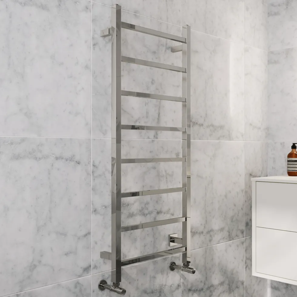 Toasty Arcus Polished Stainless Steel Electric Heated Towel Rail