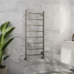 Toasty Arcus Polished Stainless Steel Electric Heated Towel Rail