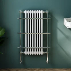 Toasty Ardell Chrome Traditional Heated Towel Rail - 1000 x 630mm