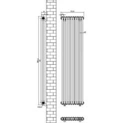 Toasty Ardleigh Anthracite Vertical Column Radiator