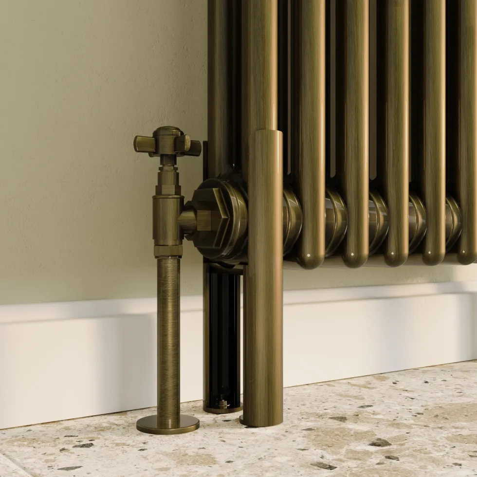 Toasty Ardleigh Antique Brass Column Radiator Feet