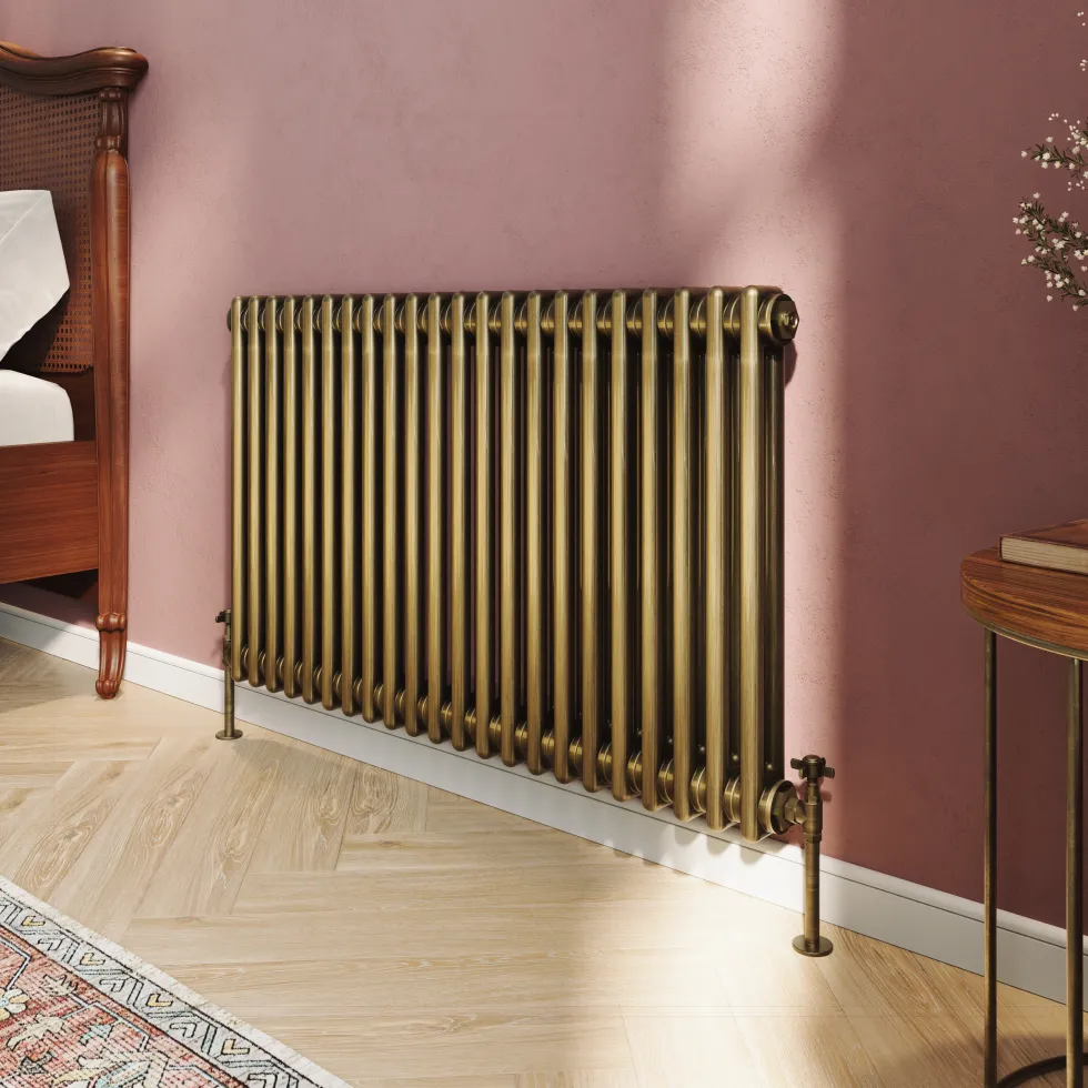 Toasty Ardleigh Antique Brass Horizontal Column Radiator