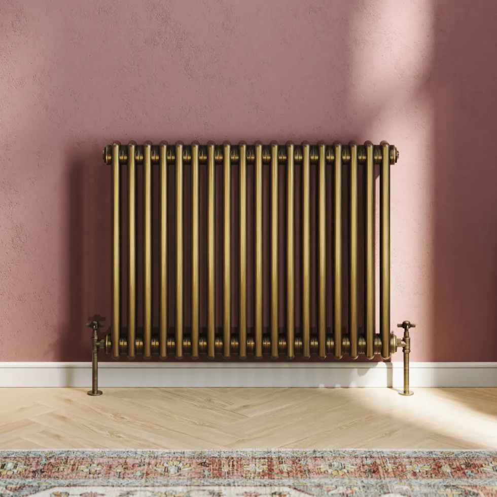 Toasty Ardleigh Antique Brass Horizontal Column Radiator