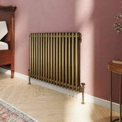 Toasty Ardleigh Antique Brass Horizontal Column Radiator