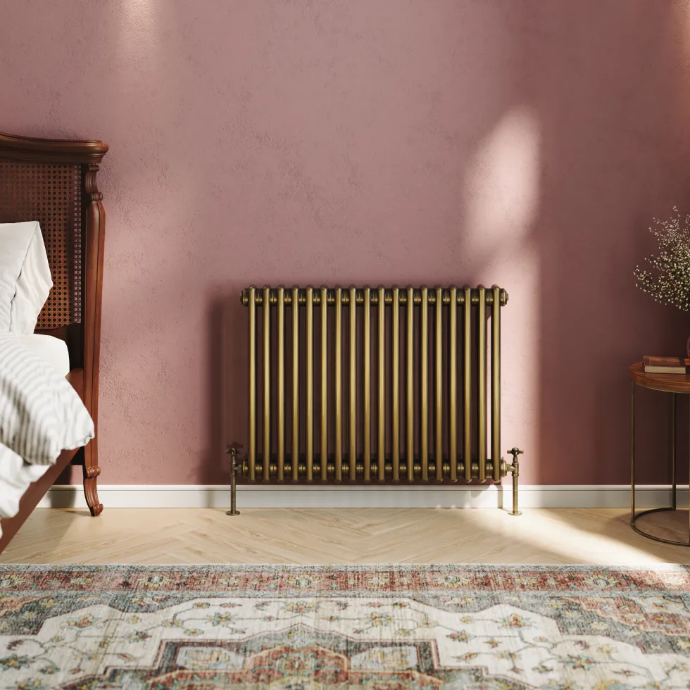 Toasty Ardleigh Antique Brass Horizontal Column Radiator