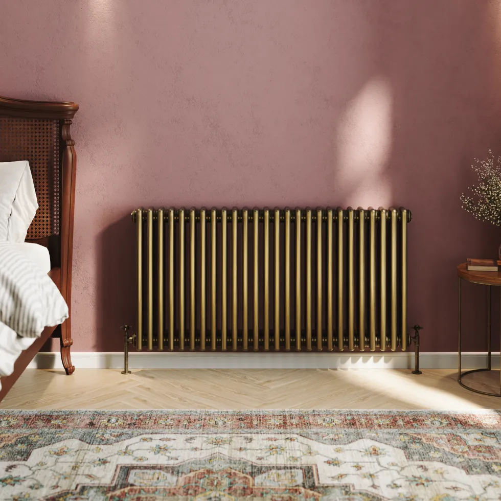 Toasty Ardleigh Antique Brass Horizontal Column Radiator
