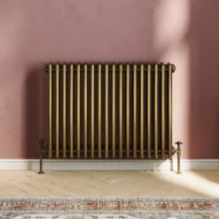 Toasty Ardleigh Antique Brass Horizontal Column Radiator