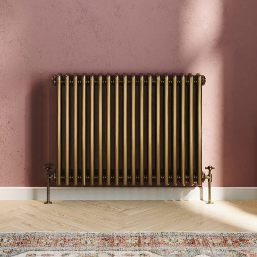 Toasty Ardleigh Antique Brass Horizontal Column Radiator