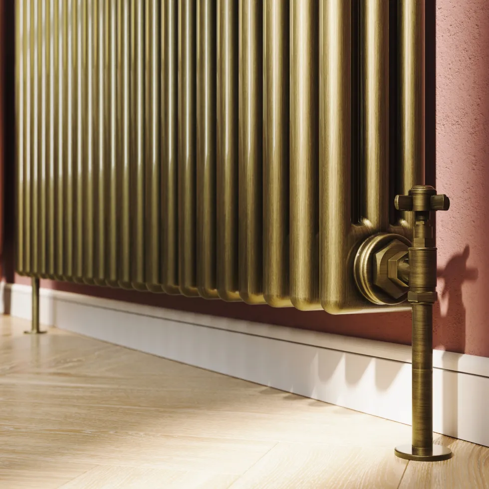 Toasty Ardleigh Antique Brass Horizontal Column Radiator