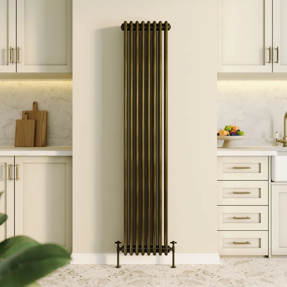 Toasty Ardleigh Antique Brass Vertical Column Radiator