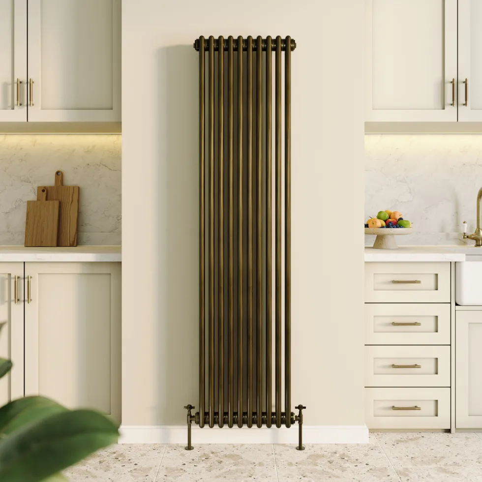 Toasty Ardleigh Antique Brass Vertical Column Radiator