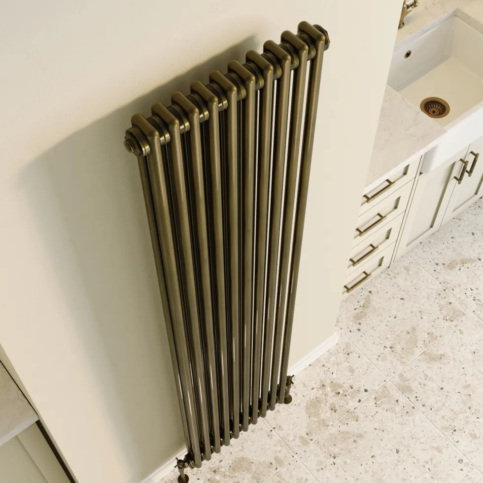 Toasty Ardleigh Antique Brass Vertical Column Radiator