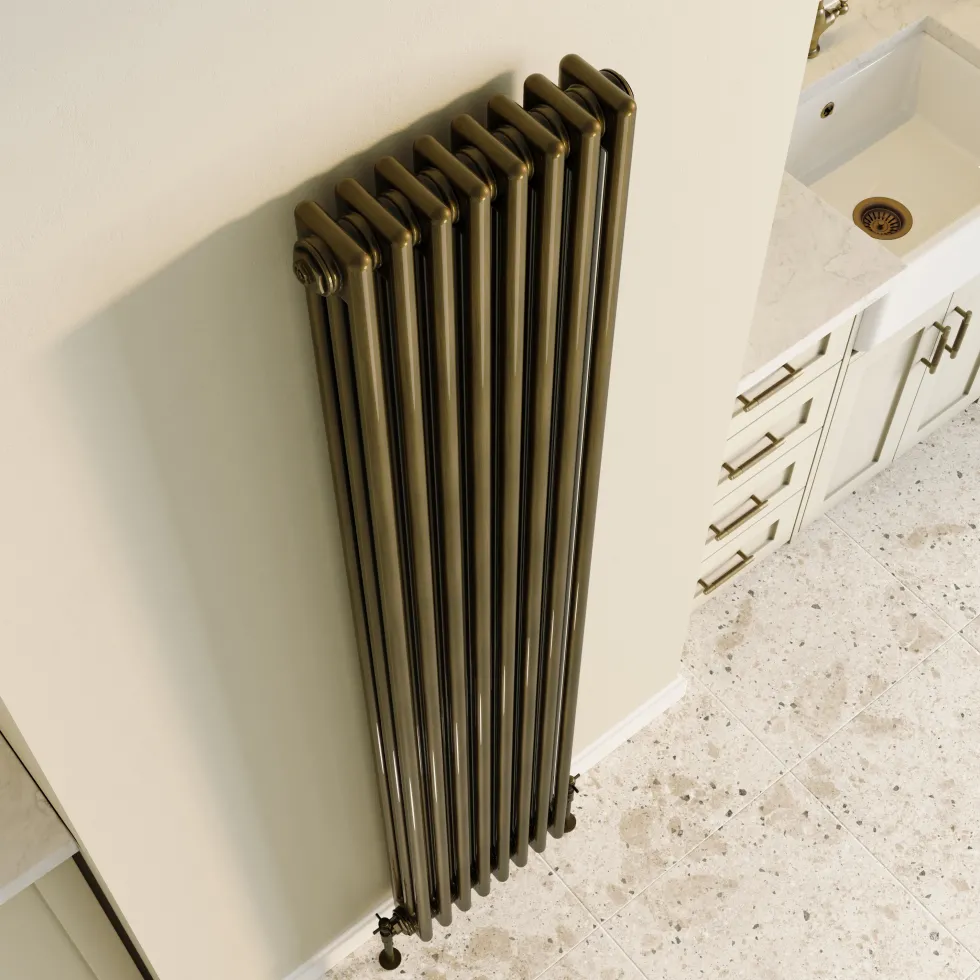 Toasty Ardleigh Antique Brass Vertical Column Radiator