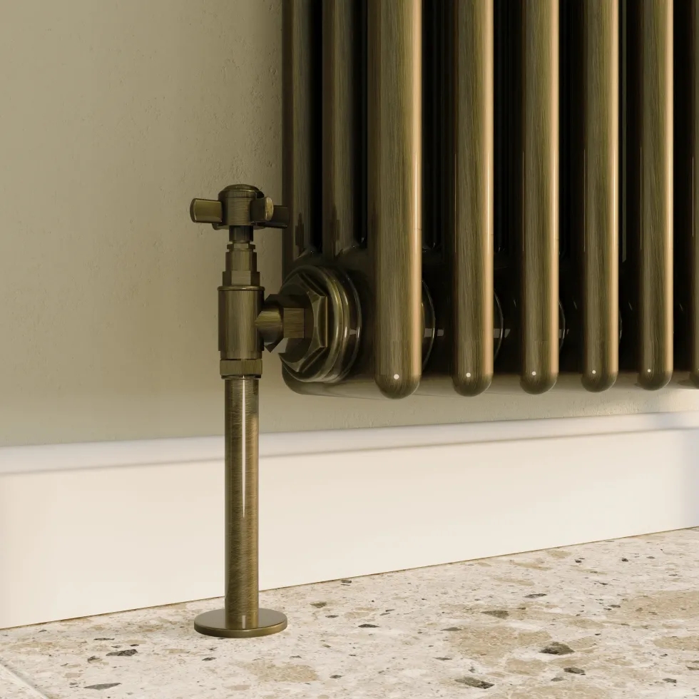 Toasty Ardleigh Antique Brass Vertical Column Radiator