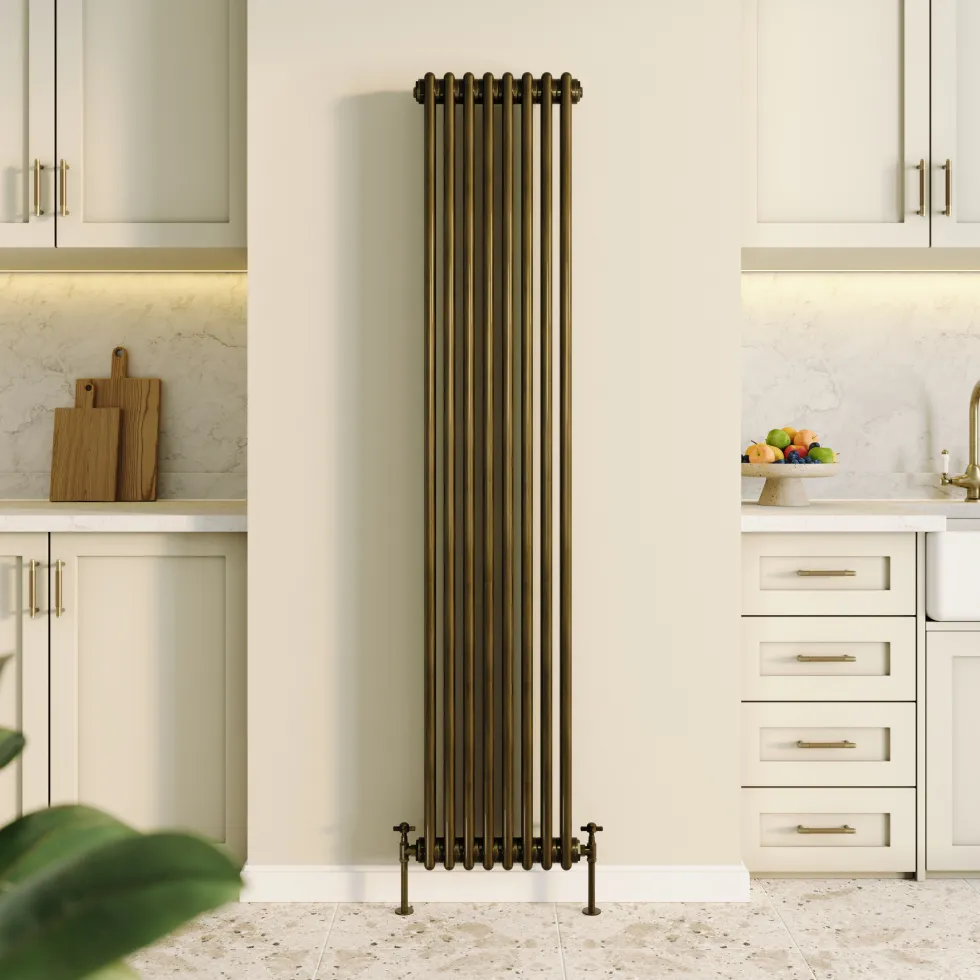 Toasty Ardleigh Antique Brass Vertical Column Radiator