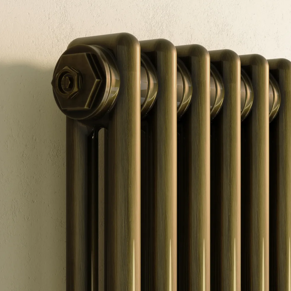 Toasty Ardleigh Antique Brass Vertical Column Radiator