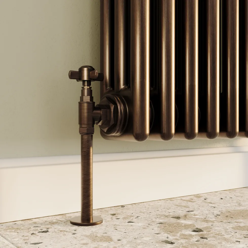 Toasty Ardleigh Antique Copper Vertical 3 Column Radiator