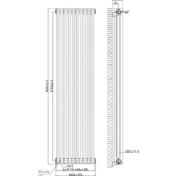 Toasty Ardleigh Antique Copper Vertical 3 Column Radiator
