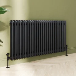 Toasty Ardleigh Matt Black Horizontal Column Radiator