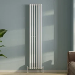 Toasty Aura White Round Tube Vertical Radiator