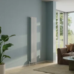 Toasty Aura White Round Tube Vertical Radiator