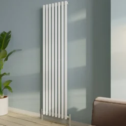 Toasty Aura White Round Tube Vertical Radiator