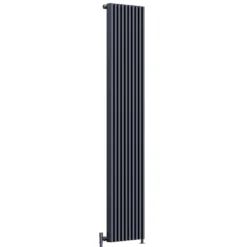 Toasty Axis Anthracite Grey Rectangular Tube Vertical Radiator - 1800 x 380mm