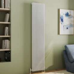 Toasty Axis White Rectangular Tube Vertical Radiator - 1800 x 380mm