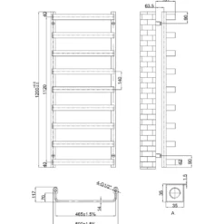 Toasty Balance Brushed Bronze Heated Towel Rail