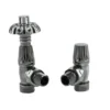 Toasty Black Nickel Traditional Metal Handle Angled Thermostatic Radiator Valve