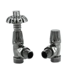 Toasty Black Nickel Traditional Metal Handle Angled Thermostatic Radiator Valve