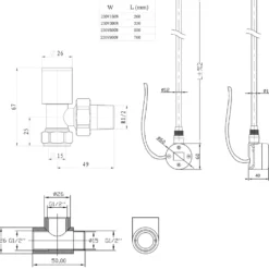 Toasty Brushed Brass Dual Fuel Kit With Digital Element, Valves And T-Piece