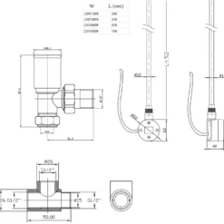 Toasty Brushed Bronze Dual Fuel Kit With Digital Element, Valves And T-Piece