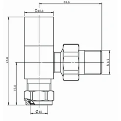 Toasty Brushed Bronze Square Manual Valve