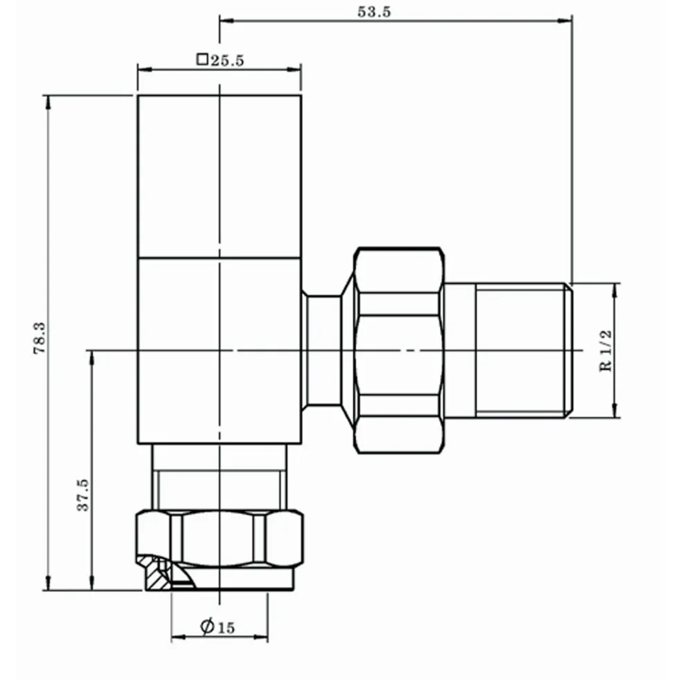 Toasty Brushed Bronze Square Manual Valve