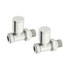 Toasty Brushed Nickel Round Manual Valve
