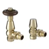 Toasty Chelsea Polished Brass Angled Thermostatic Radiator Valve
