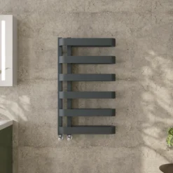 Toasty Cocoon Anthracite Heated Towel Rail - 850 x 500mm