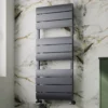 Toasty Dawn Anthracite Aluminium Heated Towel Rail - 1200 x 500mm
