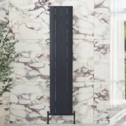 Toasty Drift Anthracite Vertical Aluminium Radiator - 1800 x 375mm