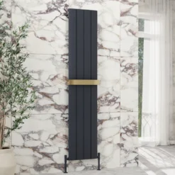 Toasty Drift Anthracite Vertical Aluminium Radiator - 1800 x 375mm