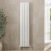 Toasty Drift White Vertical Aluminium Radiator - 1800 x 375mm