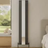 Toasty Echo Anthracite Grey Oval Single Panel Vertical Mirror Radiator - 1800 x 380mm