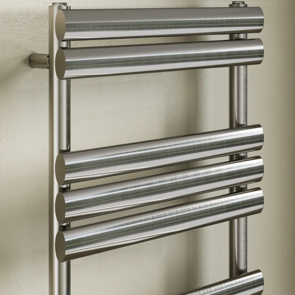 Toasty Eden Brushed Nickel Heated Towel Rail
