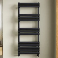 Toasty Eden Matt Black Heated Towel Rail