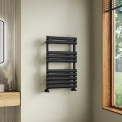 Toasty Eden Matt Black Heated Towel Rail