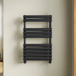Toasty Eden Matt Black Heated Towel Rail