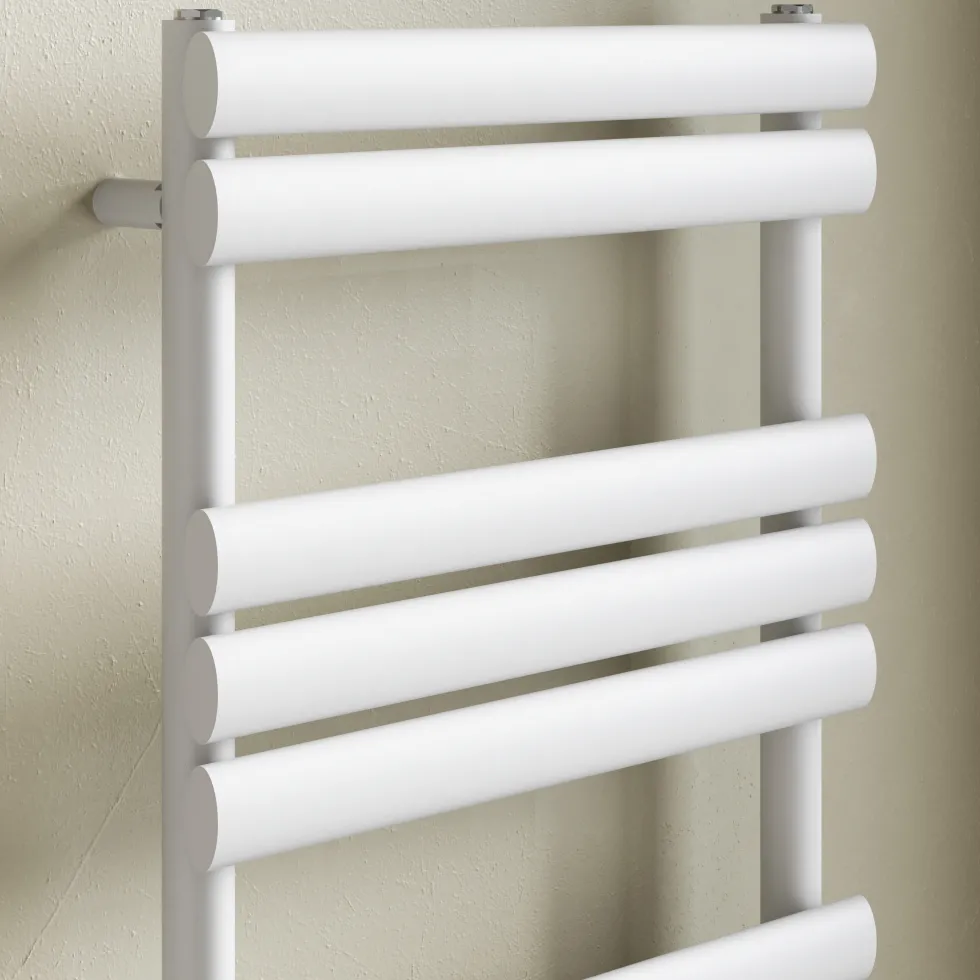 Toasty Eden Matt White Electric Heated Towel Rail with Heating Element