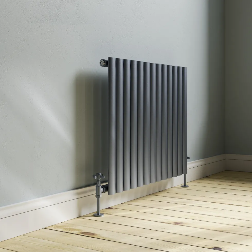 Toasty Ember Anthracite Oval Panel Horizontal Radiator